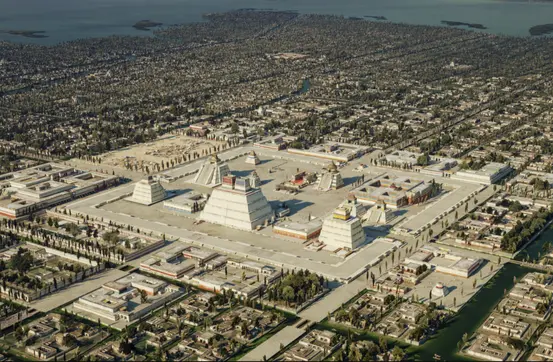 vista prehispánica méxico tenochtitlan