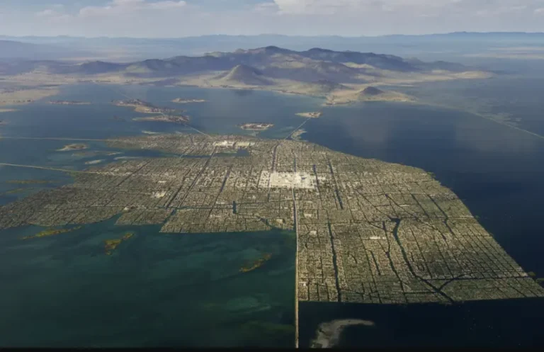 Vista aérea de la cuenca de méxico